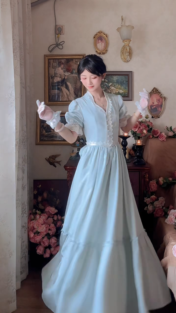 Robe de bal de princesse bustier à volants en satin long, robe de soirée C8117