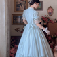 Robe de bal de princesse bustier à volants en satin long, robe de soirée C8117
