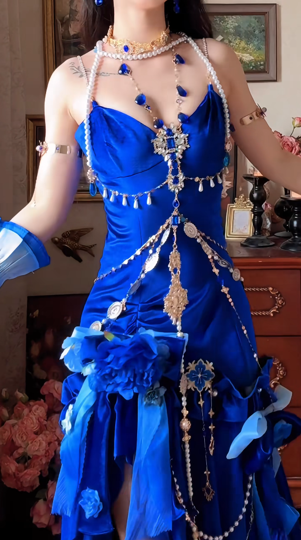 Robe de bal de princesse bustier à volants en satin long, robe de soirée C8117