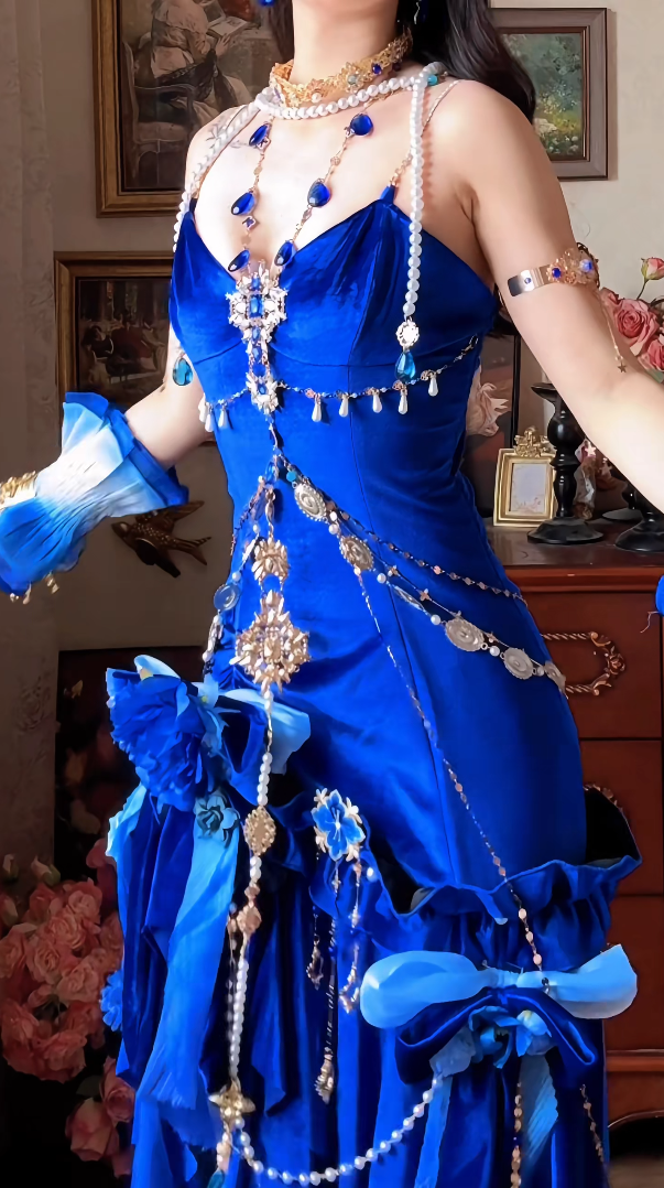 Robe de bal de princesse bustier à volants en satin long, robe de soirée C8117