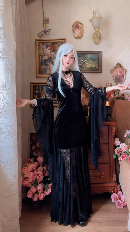 Robe de bal de princesse bustier à volants en satin long, robe de soirée C8117