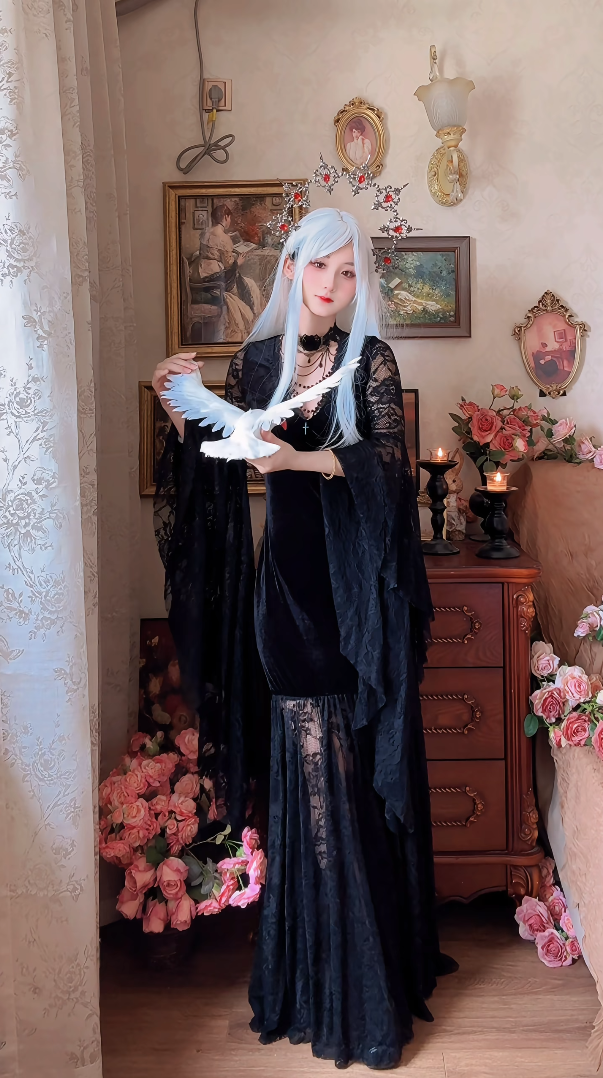 Robe de bal de princesse bustier à volants en satin long, robe de soirée C8117
