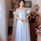 Robe de bal de princesse bustier à volants en satin long, robe de soirée C8117