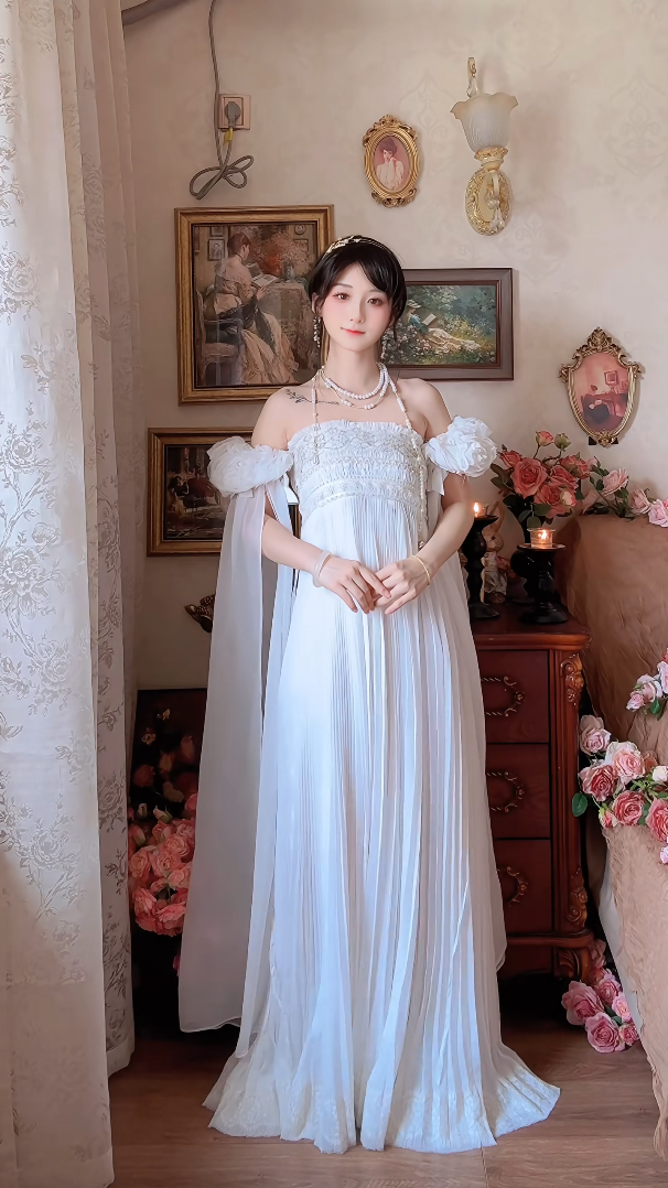Robe de bal de princesse bustier à volants en satin long, robe de soirée C8117