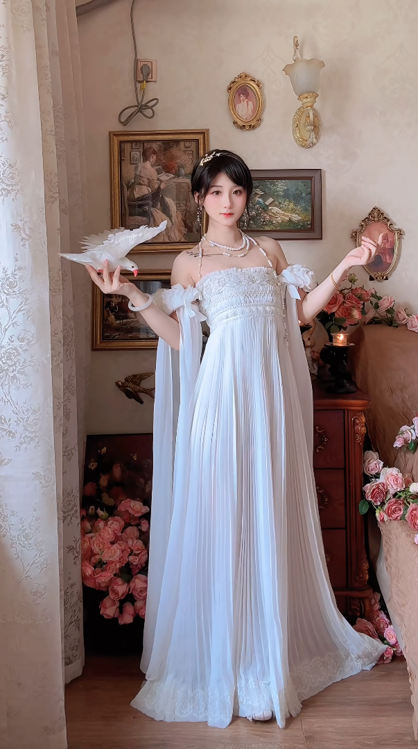 Robe de bal de princesse bustier à volants en satin long, robe de soirée C8117