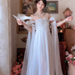 Robe de bal de princesse bustier à volants en satin long, robe de soirée C8117