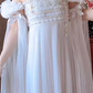 Robe de bal de princesse bustier à volants en satin long, robe de soirée C8117