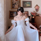 Robe de bal de princesse bustier à volants en satin long, robe de soirée C8117