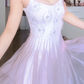 Robe de bal de princesse bustier à volants en satin long, robe de soirée C8117