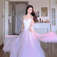Robe de bal de princesse bustier à volants en satin long, robe de soirée C8117