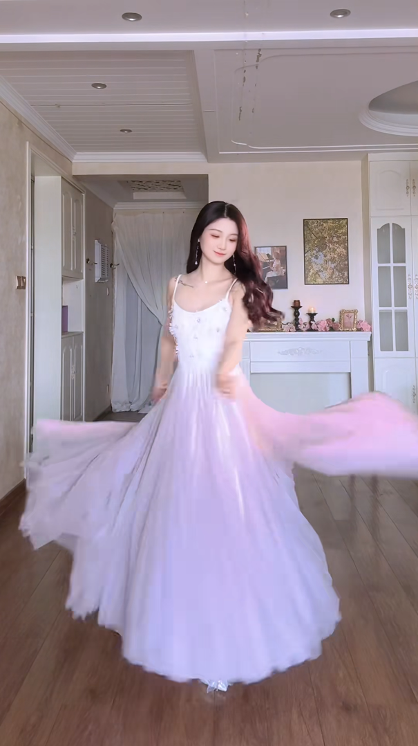 Robe de bal de princesse bustier à volants en satin long, robe de soirée C8117