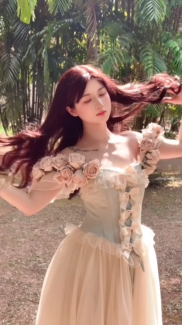 Robe de bal de princesse bustier à volants en satin long, robe de soirée C8117