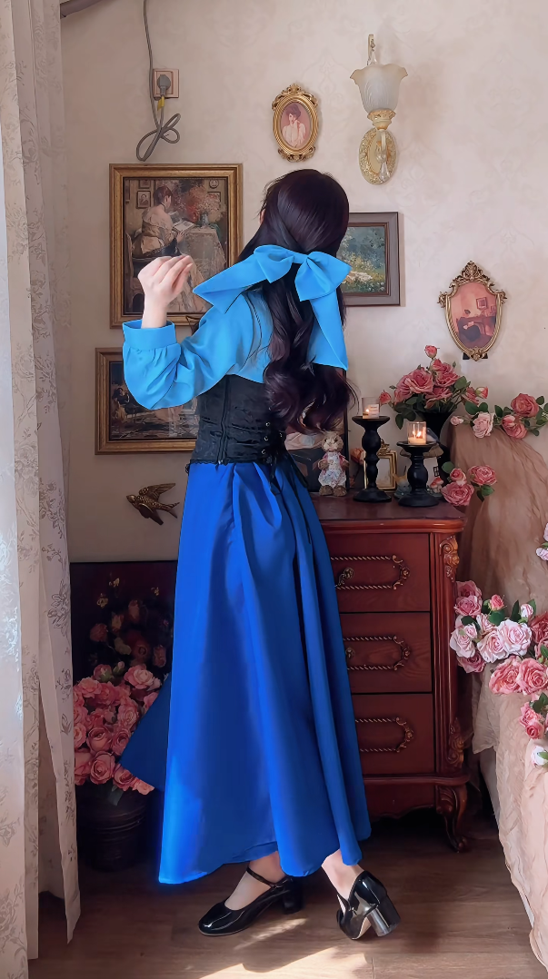 Robe de bal de princesse bustier à volants en satin long, robe de soirée C8117