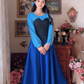Robe de bal de princesse bustier à volants en satin long, robe de soirée C8117
