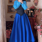 Robe de bal de princesse bustier à volants en satin long, robe de soirée C8117