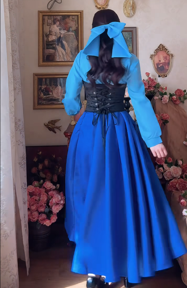 Robe de bal de princesse bustier à volants en satin long, robe de soirée C8117