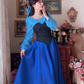 Robe de bal de princesse bustier à volants en satin long, robe de soirée C8117