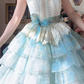 Robe de bal de princesse bustier à volants en satin long, robe de soirée C8117