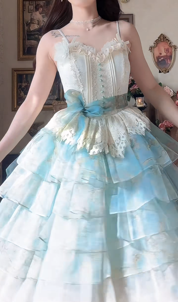 Robe de bal de princesse bustier à volants en satin long, robe de soirée C8117