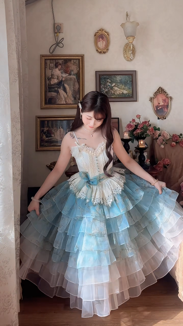 Robe de bal de princesse bustier à volants en satin long, robe de soirée C8117