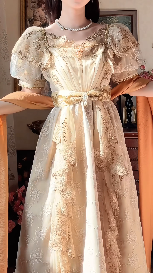 Robe de bal de princesse bustier à volants en satin long, robe de soirée C8117