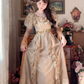 Robe de bal de princesse bustier à volants en satin long, robe de soirée C8117