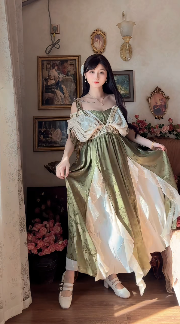 Robe de bal de princesse bustier à volants en satin long, robe de soirée C8117