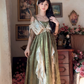 Robe de bal de princesse bustier à volants en satin long, robe de soirée C8117