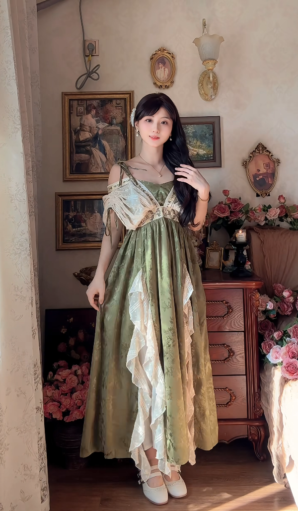 Robe de bal de princesse bustier à volants en satin long, robe de soirée C8117