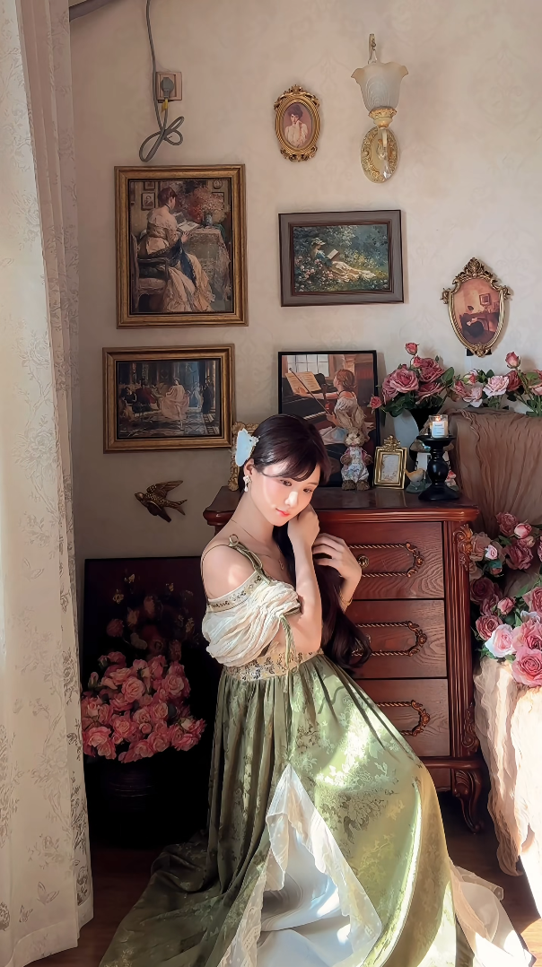 Robe de bal de princesse bustier à volants en satin long, robe de soirée C8117