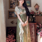 Robe de bal de princesse bustier à volants en satin long, robe de soirée C8117