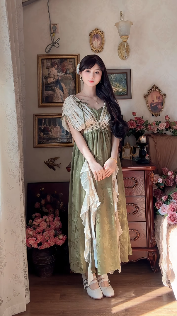 Robe de bal de princesse bustier à volants en satin long, robe de soirée C8117