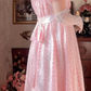 Lovely A-Line Pink Prom Dress With Scarf Floral Short Sleeve Evening Dress C8183