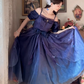 Robe de bal de princesse bustier à volants en satin long, robe de soirée C8117