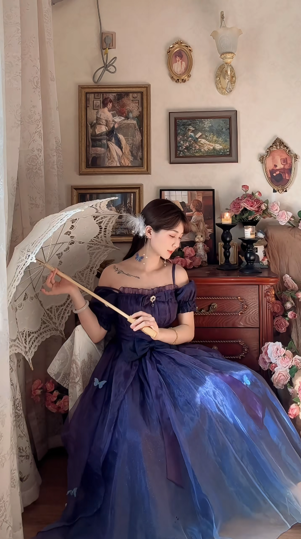 Robe de bal de princesse bustier à volants en satin long, robe de soirée C8117