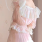 Robe de bal de princesse bustier à volants en satin long, robe de soirée C8117