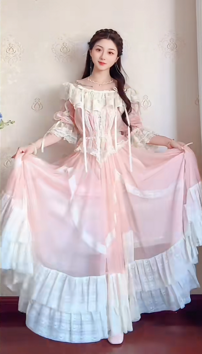 Robe de bal de princesse bustier à volants en satin long, robe de soirée C8117