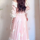 Robe de bal de princesse bustier à volants en satin long, robe de soirée C8117