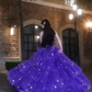Jolie robe de bal en tulle à décolleté en cœur et longues couches rouges pour les robes de bal Sweet 16 C3210
