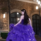 Jolie robe de bal en tulle à décolleté en cœur et longues couches rouges pour les robes de bal Sweet 16 C3210