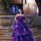 Jolie robe de bal en tulle à décolleté en cœur et longues couches rouges pour les robes de bal Sweet 16 C3210
