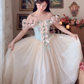 Robe de bal de princesse bustier à volants en satin long, robe de soirée C8117