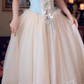 Robe de bal de princesse bustier à volants en satin long, robe de soirée C8117