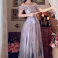 Robe de bal de princesse bustier à volants en satin long, robe de soirée C8117