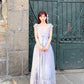 Robe de bal de princesse bustier à volants en satin long, robe de soirée C8117