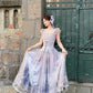 Robe de bal de princesse bustier à volants en satin long, robe de soirée C8117