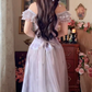 Robe de bal de princesse bustier à volants en satin long, robe de soirée C8117