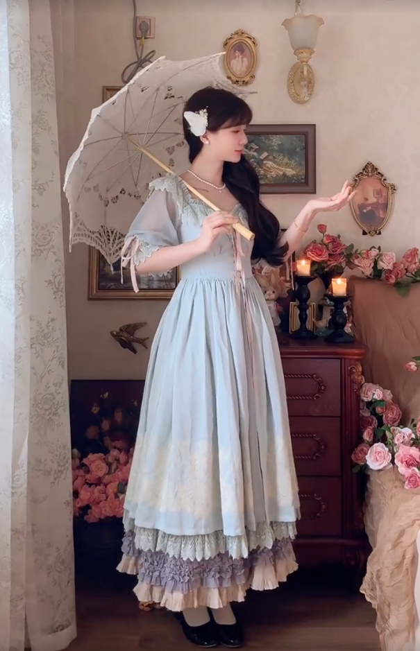 Robe de bal de princesse bustier à volants en satin long, robe de soirée C8117