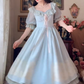 Robe de bal de princesse bustier à volants en satin long, robe de soirée C8117