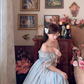 Robe de bal de princesse bustier à volants en satin long, robe de soirée C8117